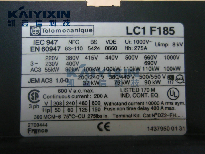 LC1-F185M7C-220VAC-Schneider-TZE